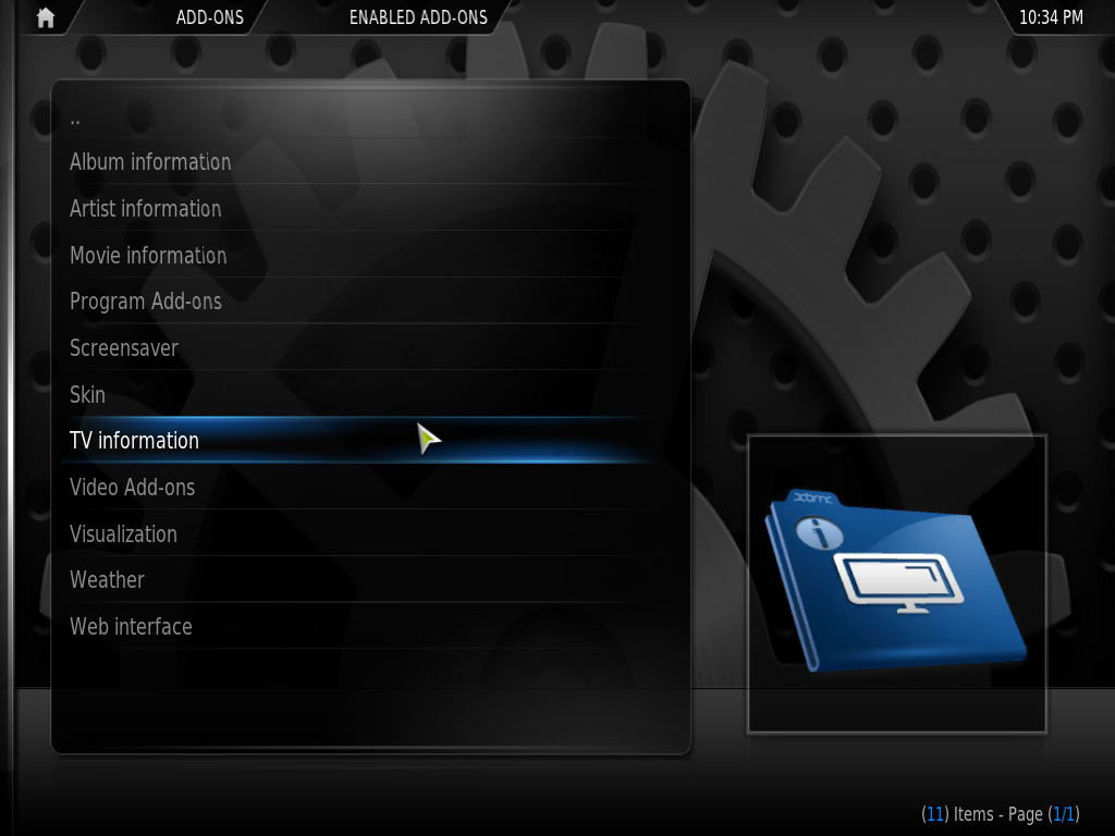 GeeXboX 2.0 main menu [LWN.net]