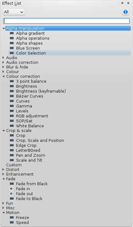 [Kdenlive
effect list]