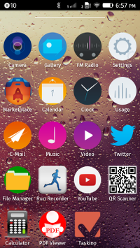 [Firefox OS 2.0 home screen]