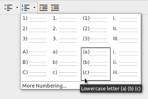[Numbering menu in LibreOffice
4.4]