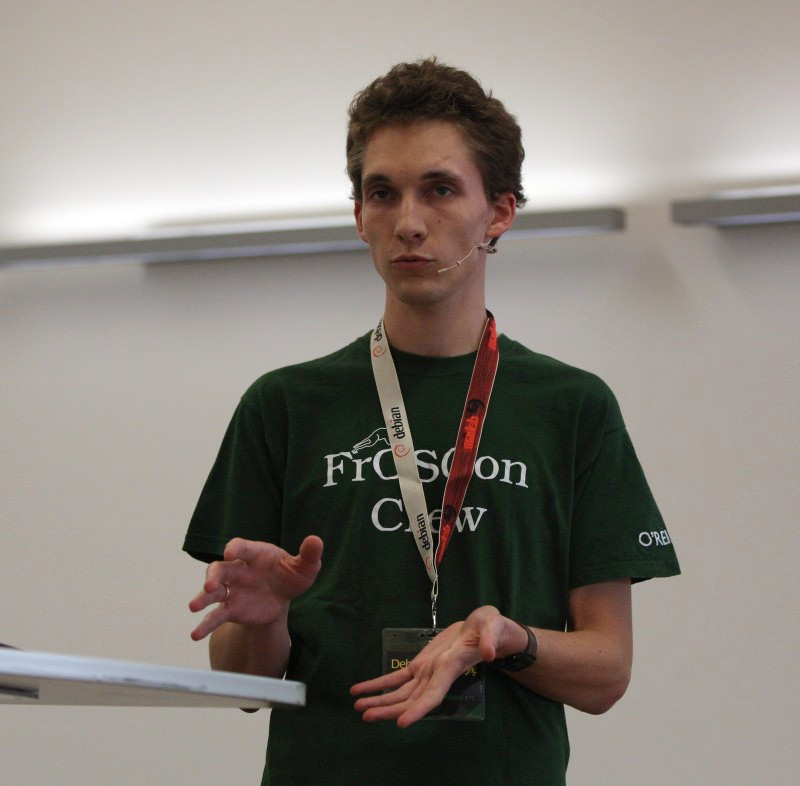 [Helmut Grohne at DebConf]