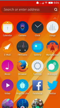 [Firefox OS 2.5 home screen]