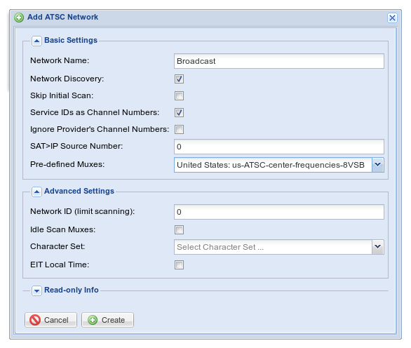 [Networks in Tvheadend]