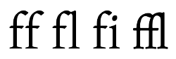 [Ligatures]