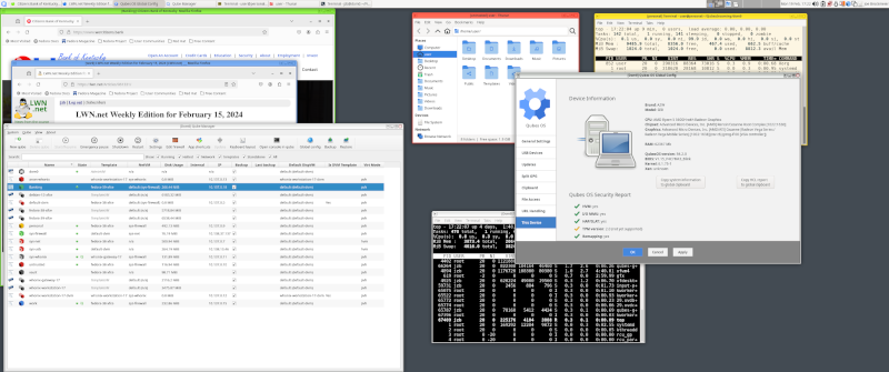 [Qubes OS desktop]