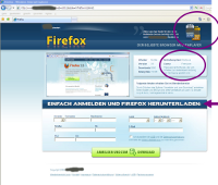 [A
    fraudulent Firefox download landing page]