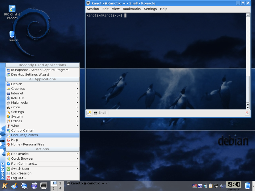 Kanotix KDE3 desktop