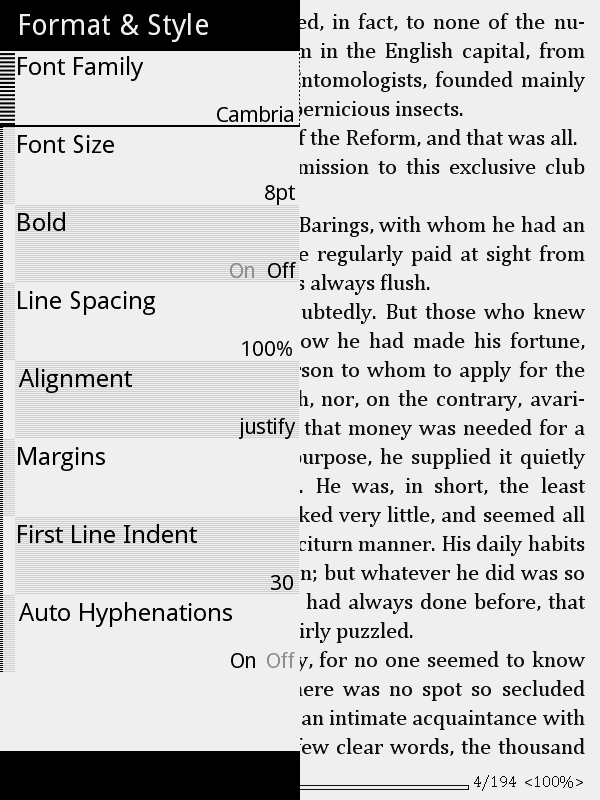[Text options]