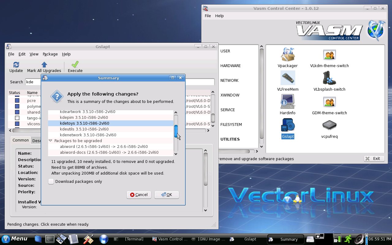 VectorLinux VASM Slapt